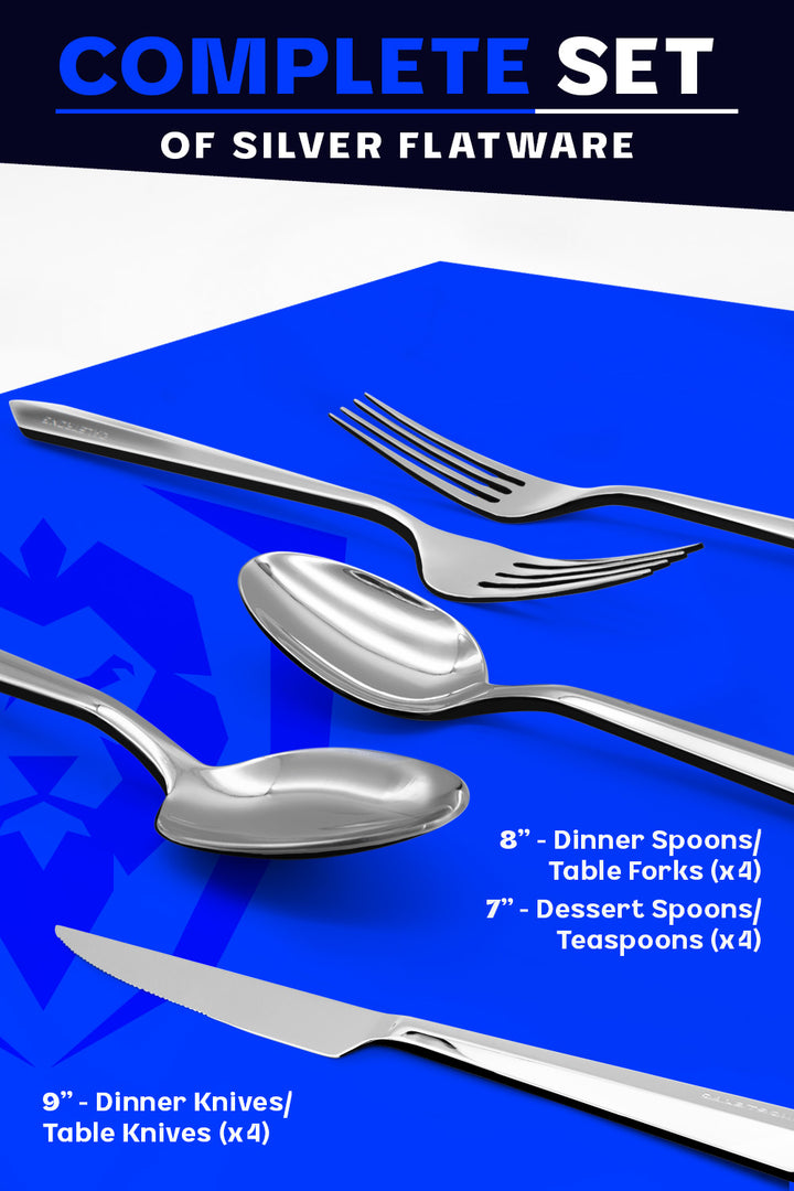 20 Piece Service for 4 | Flatware Set | Silver | Dalstrong ©