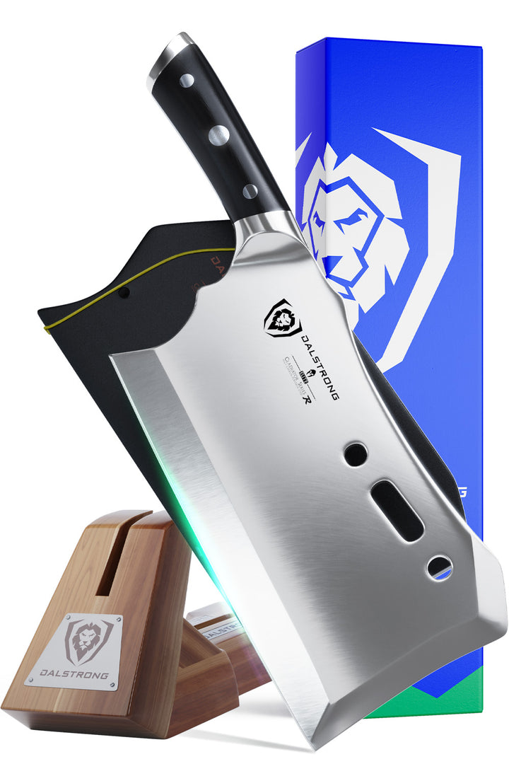 Meat Cleaver 9" with Stand | Obliterator | Gladiator Series R | NSF Certified | Dalstrong ©