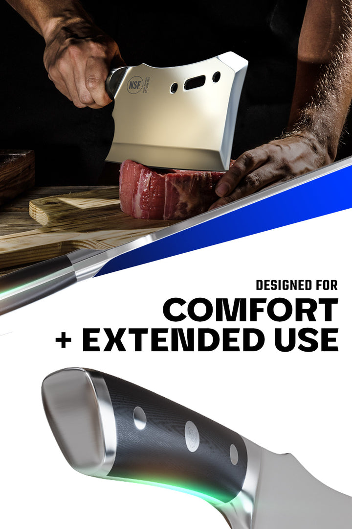 Meat Cleaver 9" with Stand | Obliterator | Gladiator Series R | NSF Certified | Dalstrong ©