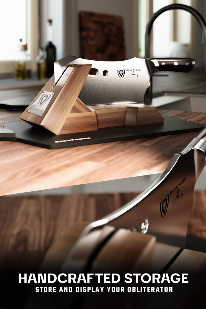 Meat Cleaver 9" with Stand | Obliterator | Gladiator Series R | NSF Certified | Dalstrong ©