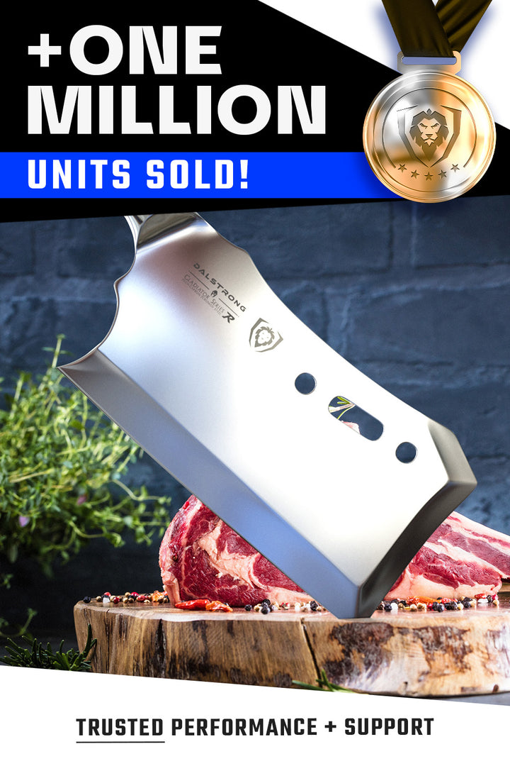 Meat Cleaver 9" with Stand | Obliterator | Gladiator Series R | NSF Certified | Dalstrong ©