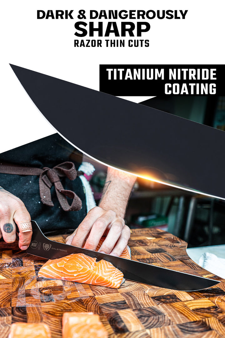 Slicing & Carving Knife 12" | Offset Blade | Shadow Black Series | NSF Certified | Dalstrong ©