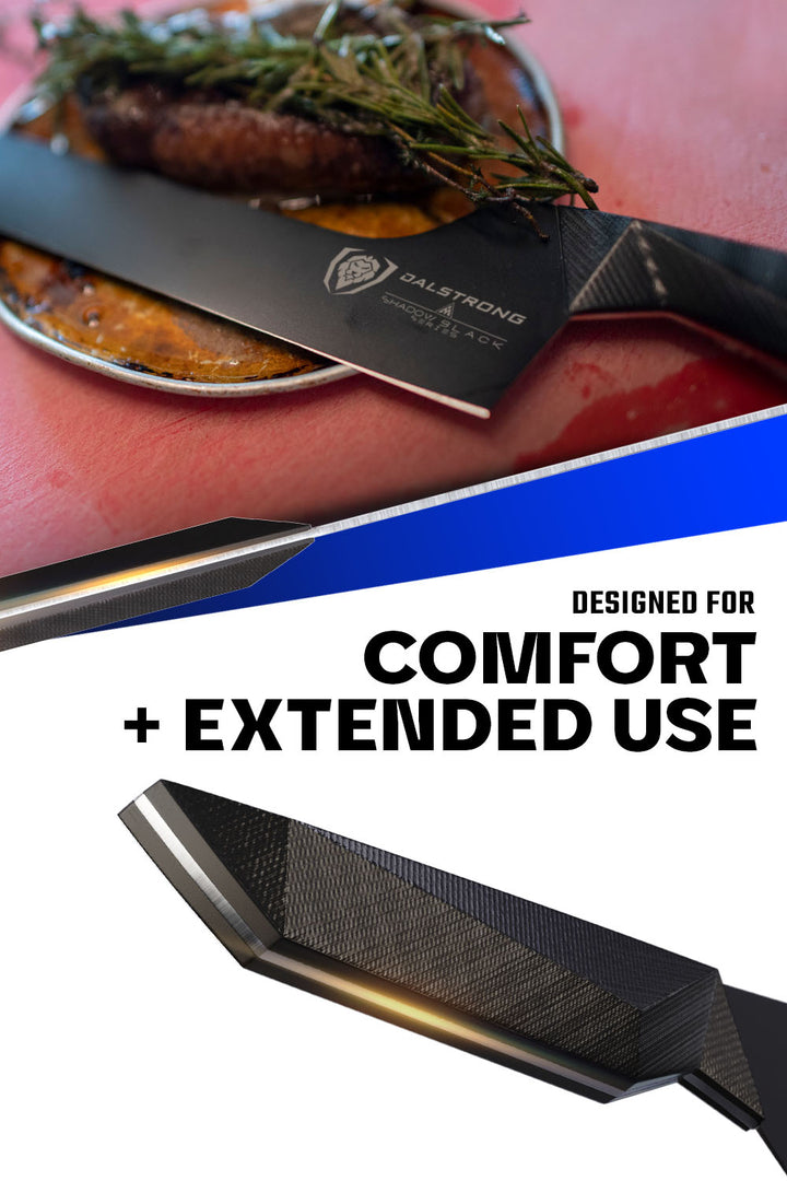 Slicing & Carving Knife 12" | Offset Blade | Shadow Black Series | NSF Certified | Dalstrong ©