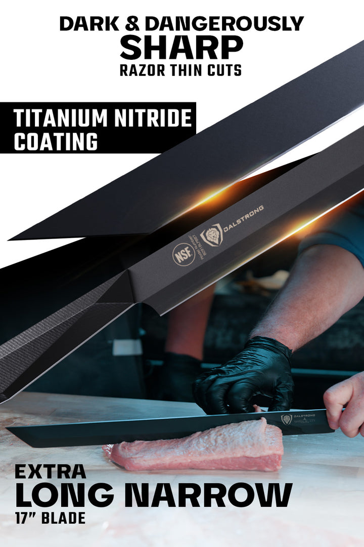 Tuna Slicing Knife 17" | Shadow Black Series | NSF Certified | Dalstrong ©