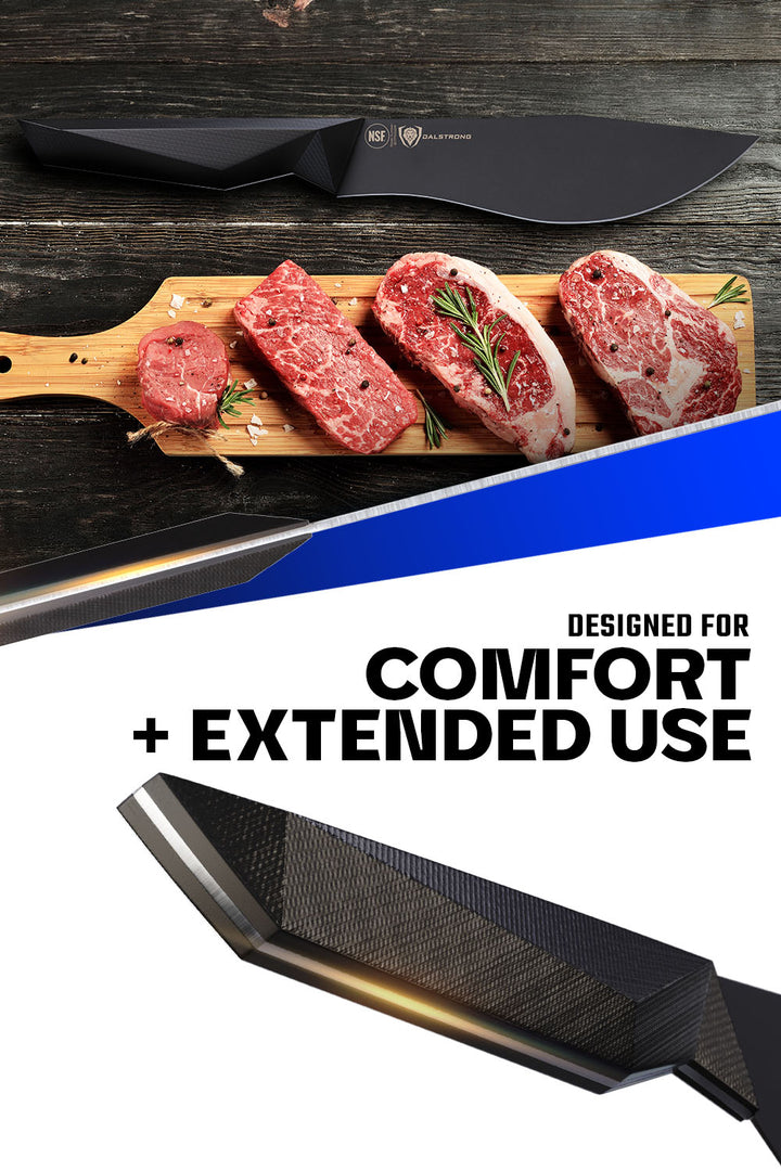 Chef & Cleaver Hybrid 'Barong' Knife 7" | Shadow Black Series | NSF Certified | Dalstrong ©