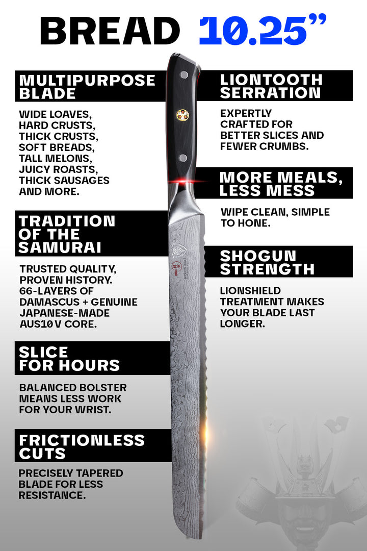 Bread Knife 10.25" | Shogun Series ELITE | Dalstrong ©