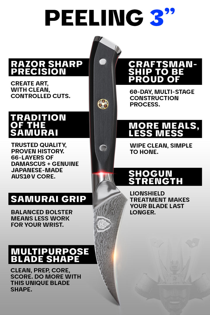 Bird's Beak Peeling & Paring Knife 3" | Shogun Series ELITE | Dalstrong ©