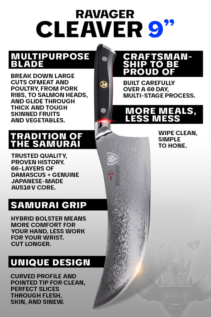 Meat Cleaver 9" | The Ravager | Shogun Series ELITE | Dalstrong ©