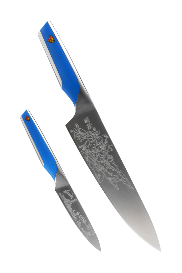 2 Piece Set | 8" Chef's Knife & 3.75" Paring Knife | SUPERMAN™ Edition | Dalstrong ©