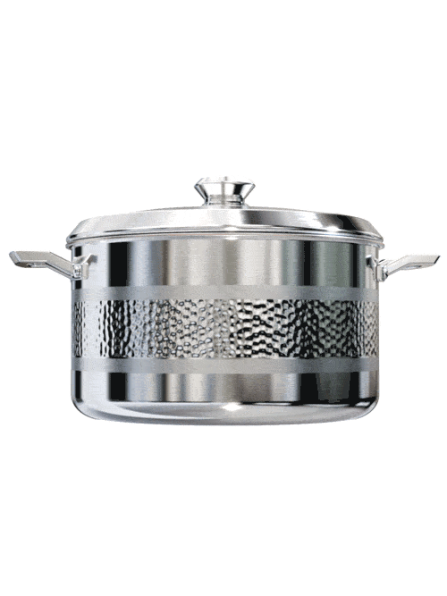 8 Quart Stock Pot | Hammered Finish Silver | Avalon Series | Dalstrong ©