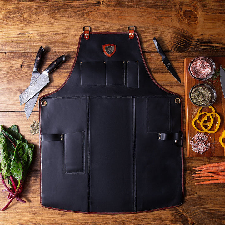 The Culinary Commander | Top-Grain Leather | Professional Chef's Kitchen Apron | Dalstrong ©