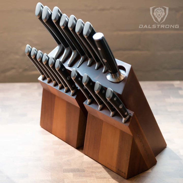 18 Piece Colossal Knife Set with Block | Gladiator Series | Knives NSF Certified | Dalstrong ©