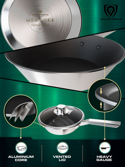 9" Frying Pan & Skillet | ETERNA Non-stick | Oberon Series | Dalstrong ©