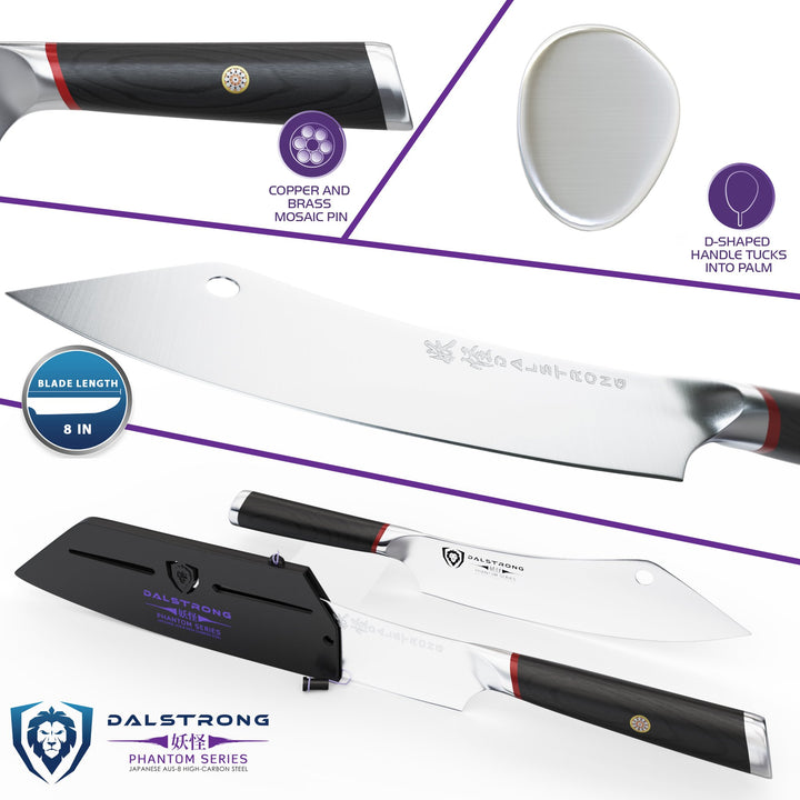 Cleaver Hybrid Chef's Knife 8" | Crixus | Phantom Series | Dalstrong ©