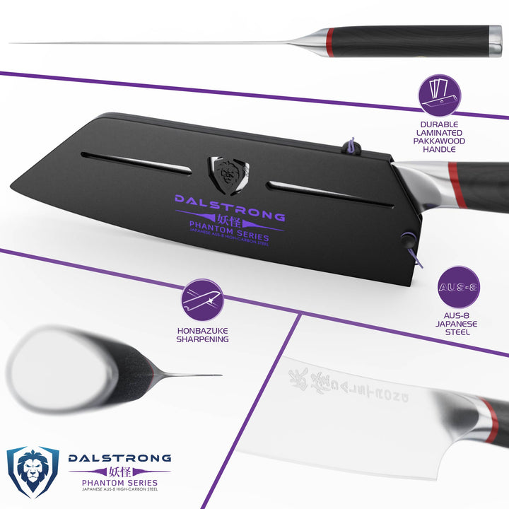 Cleaver Hybrid Chef's Knife 8" | Crixus | Phantom Series | Dalstrong ©