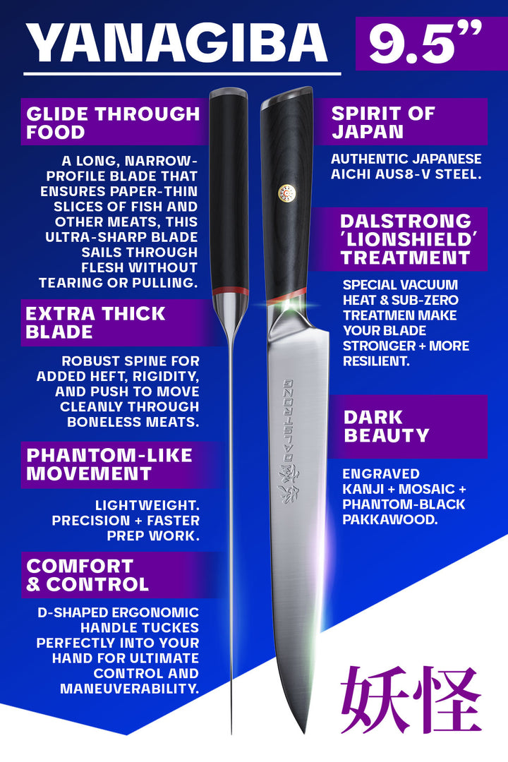 Yanagiba Slicer 9.5" | Single Bevel | Phantom Series | Dalstrong ©