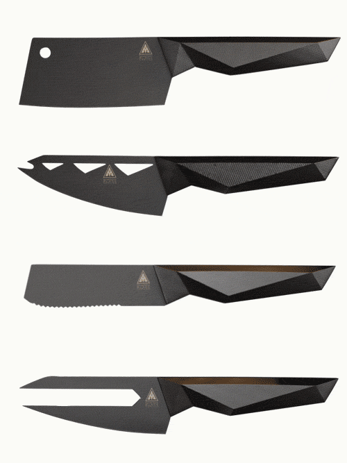 4-Piece Cheese Knife Set | Shadow Black Series | NSF Certified | Dalstrong ©