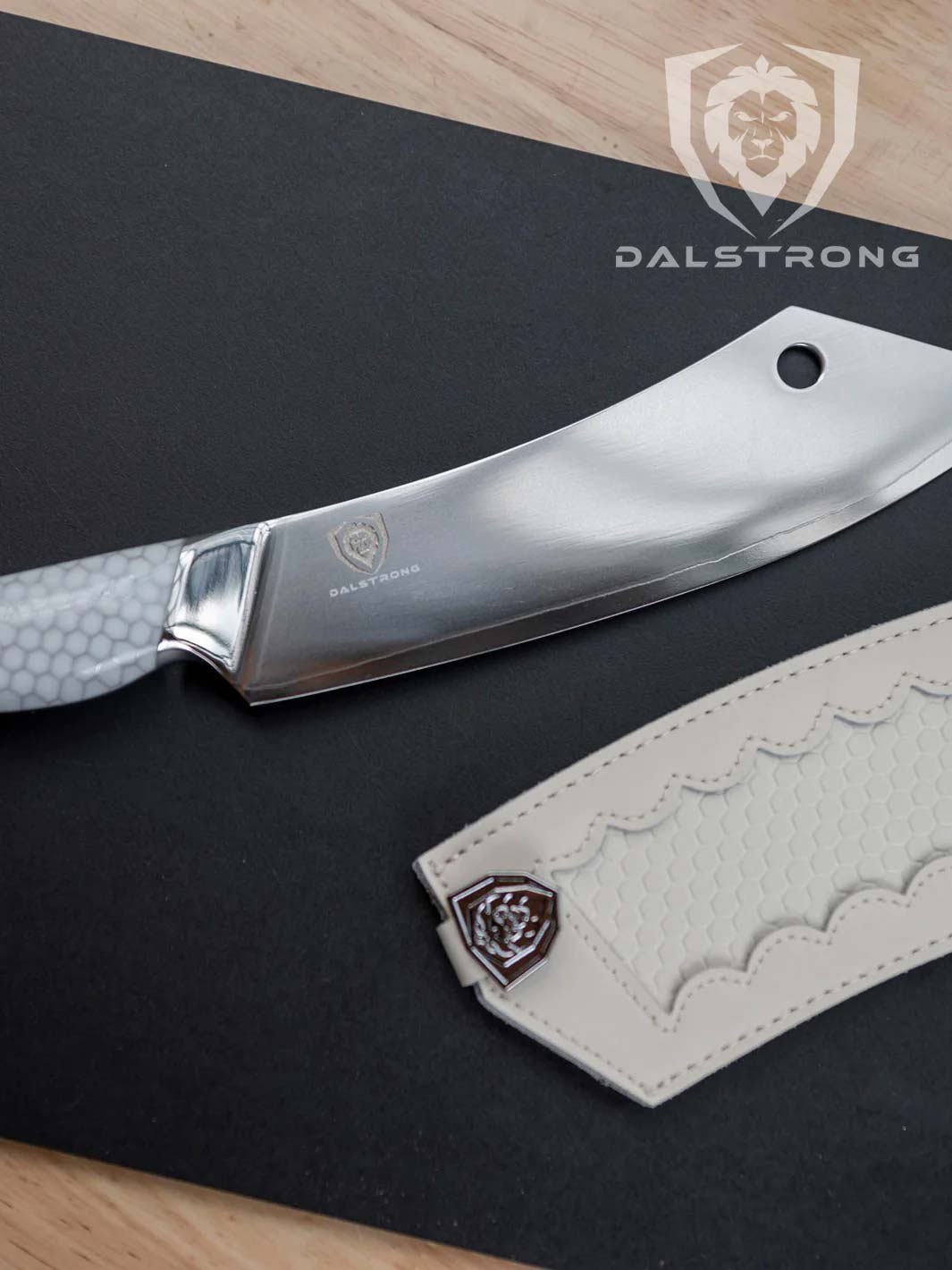 Chef & Cleaver Hybrid Knife 8" | The Crixus | Frost Fire Series | NSF Certified | Dalstrong ©