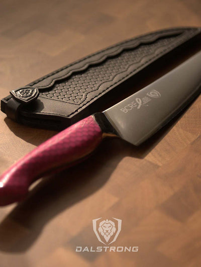 Chef's Knife 8" | Pink - Breast Cancer Awareness Edition | Frost Fire Series | NSF Certified Dalstrong ©
