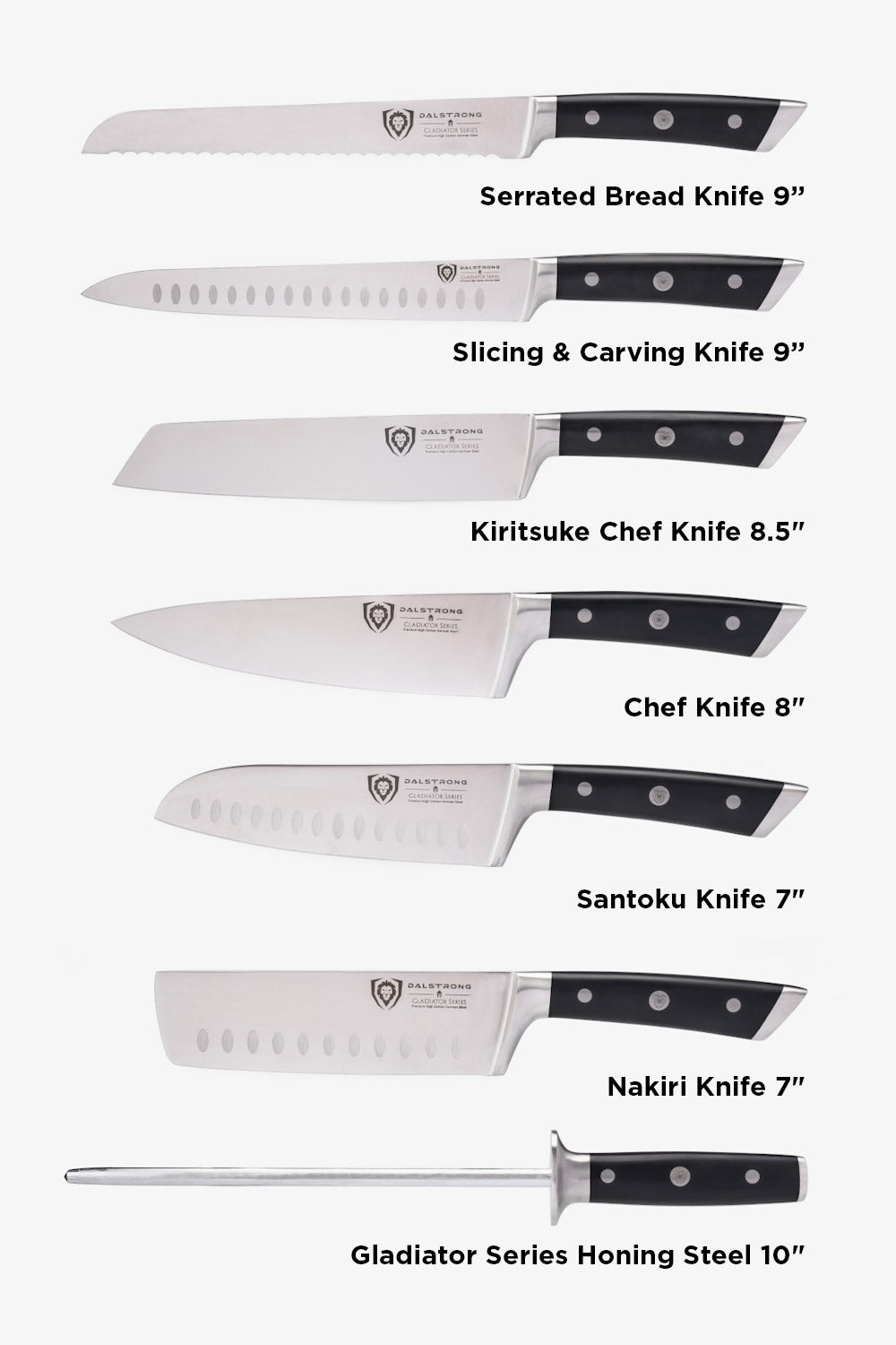 The Gladiator Bundle | 18-Piece Colossal Knife Set + Premium Whetstone Kit