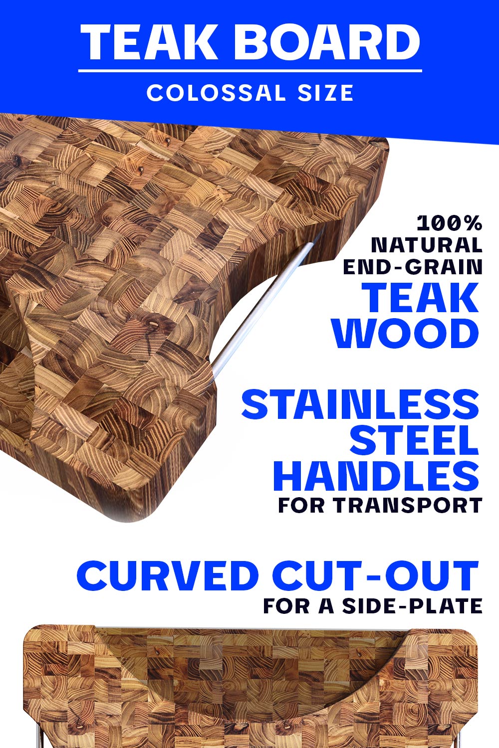 Lionswood Colossal | Teak Cutting Board | Dalstrong ©