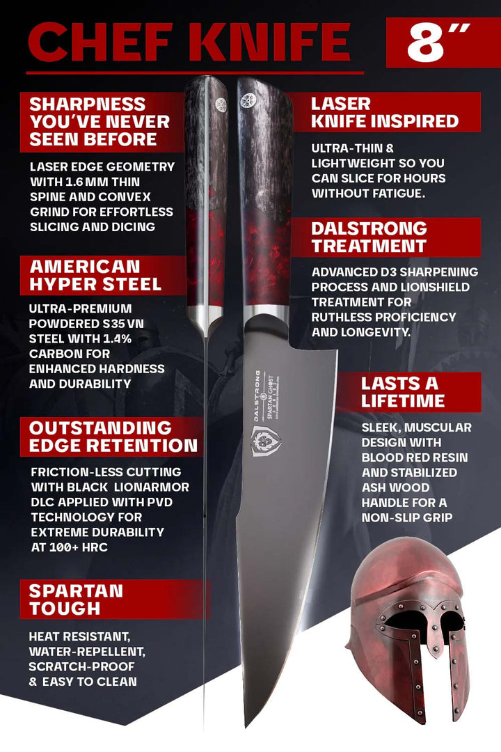 Chef's Knife 8" | Spartan Ghost Series | Dalstrong ©