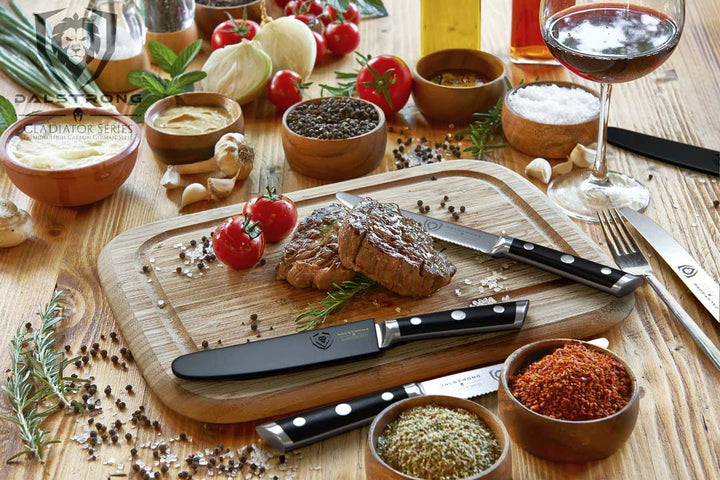 4-Piece Serrated Steak Knife Set | Gladiator Series | NSF Certified | Dalstrong ©