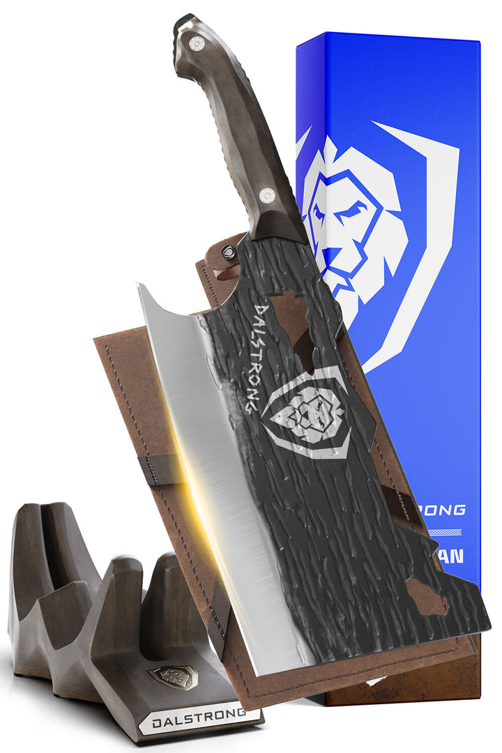 Obliterator Cleaver Knife | Acacia Wood Stand | Barbarian Series | Dalstrong ©
