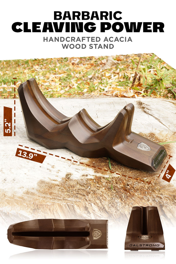 Obliterator Cleaver Knife | Acacia Wood Stand | Barbarian Series | Dalstrong ©