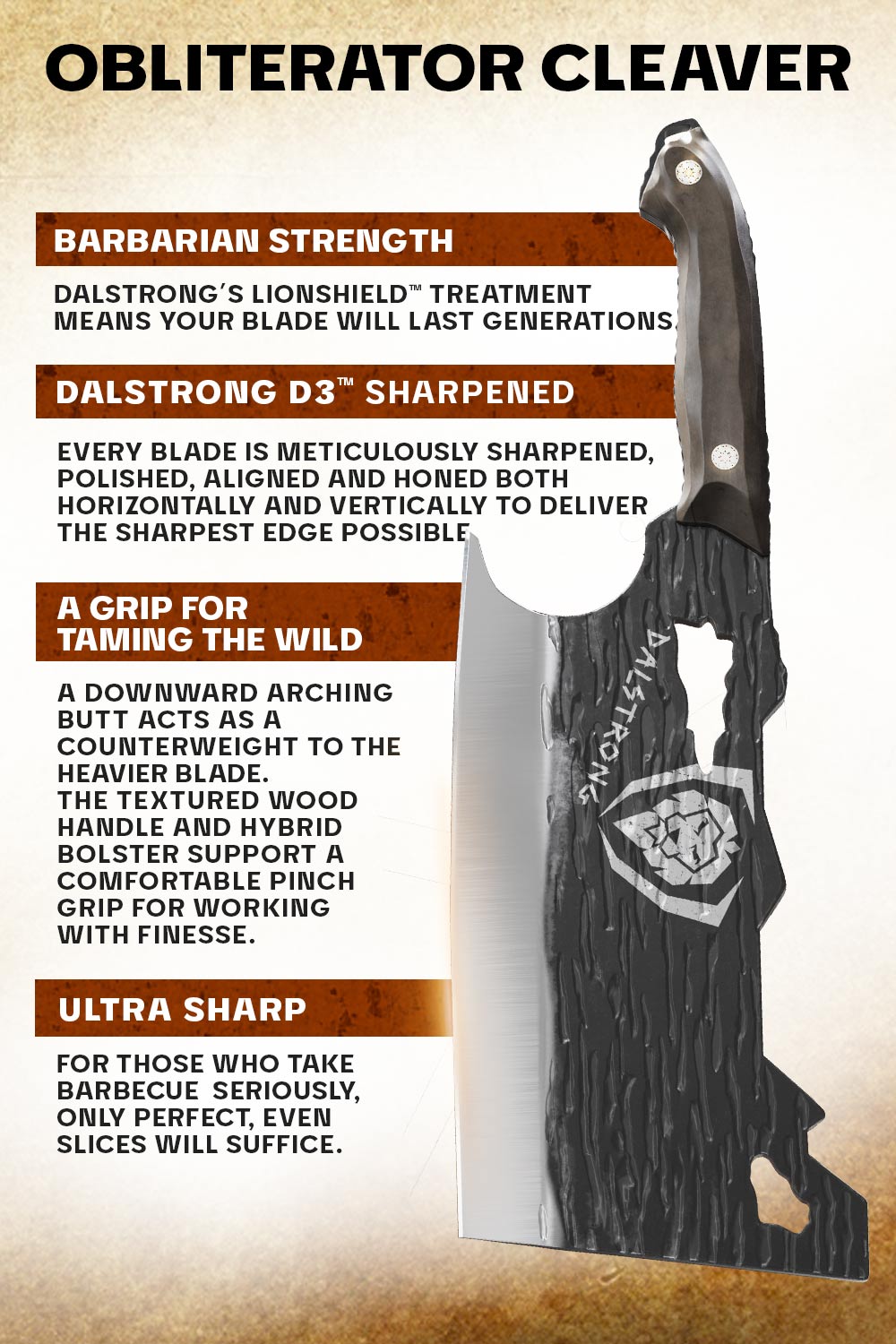 Obliterator Gun Meat Cleaver | The Obliterator | Barbarian | Dalstrong © – Dalstrong Canada