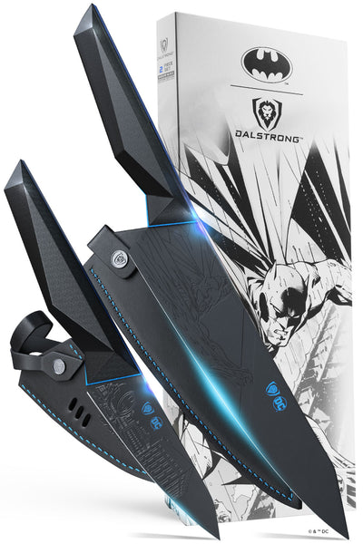 2 Piece Set | 8" Chef's Knife & 3.75" Paring Knife | BATMAN™ Shadow Black Edition | Dalstrong ©