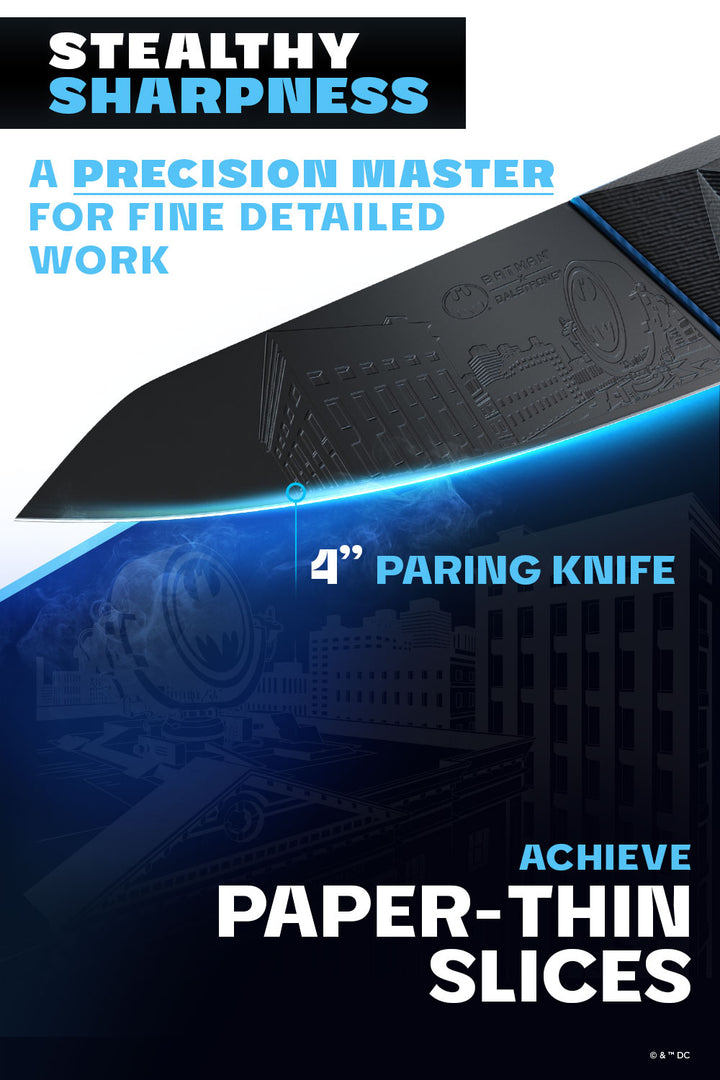 2 Piece Set | 8" Chef's Knife & 3.75" Paring Knife | BATMAN™ Shadow Black Edition | Dalstrong ©