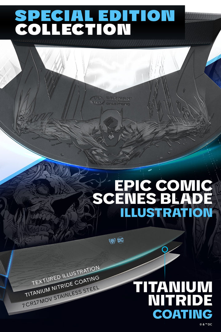 Ulu Knife 7" | BATMAN™ Shadow Black Edition | Dalstrong ©