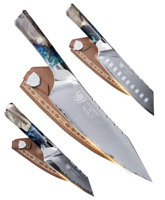 Valhalla Ultimate Kitchen Trio | 8" Chef's Knife + 7" Santoku + 4" Paring Knife