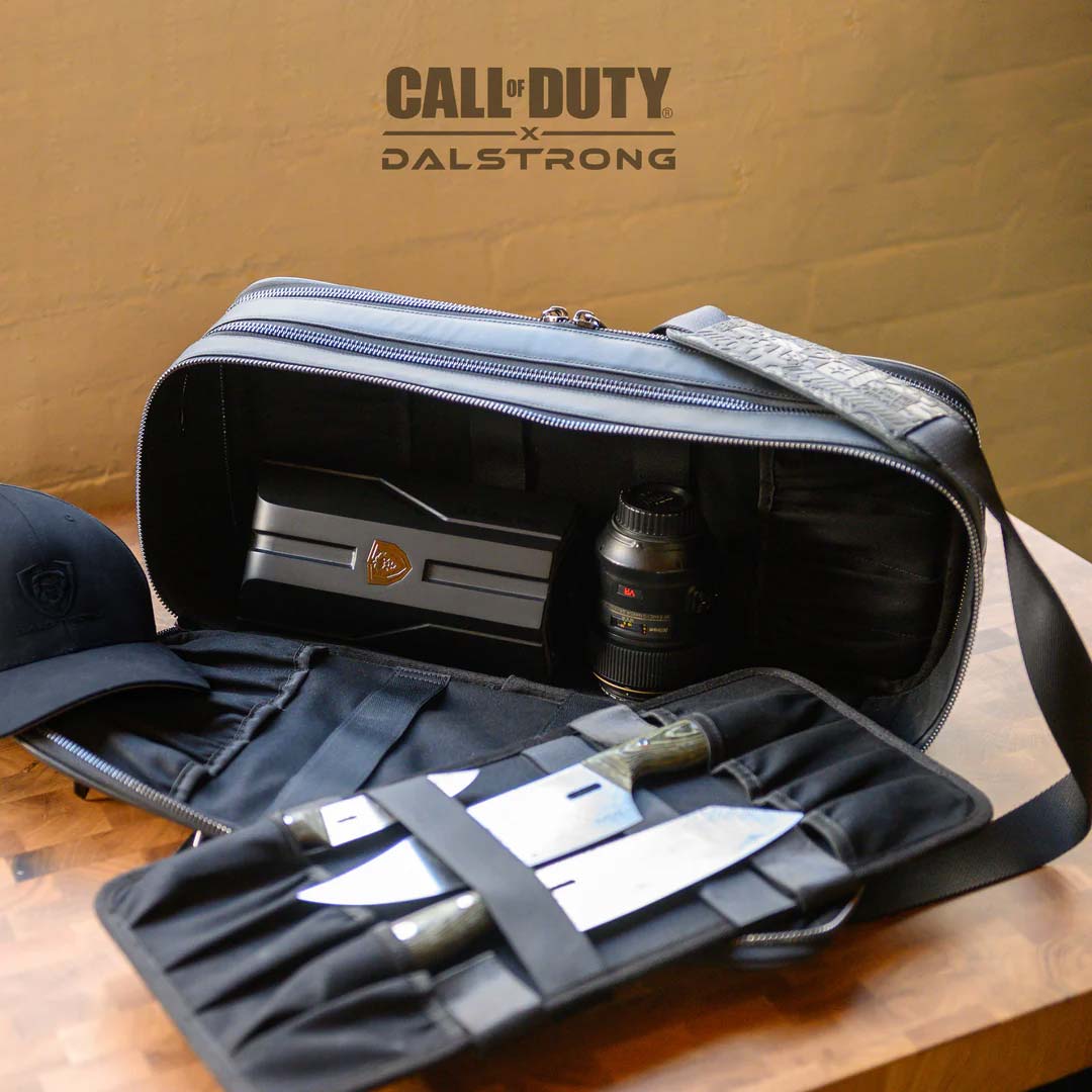 Limited Edition Leather Knife Bag | Call of Duty © Edition | Black Genuine Leather | EXCLUSIVE COLLECTOR SET | Dalstrong ©