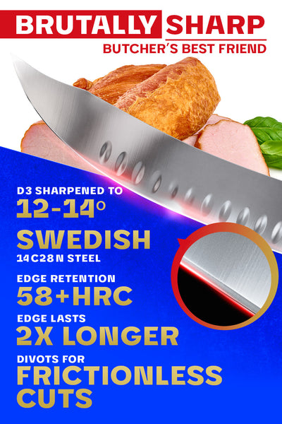 Butcher & Breaking Knife 10" | Cimiter Meat Slicer | Centurion Series | Dalstrong ©