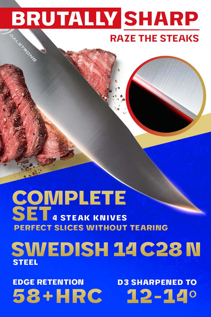 Steak Knife Set - 4 Piece | 5" Blade | Centurion Series | Dalstrong ©