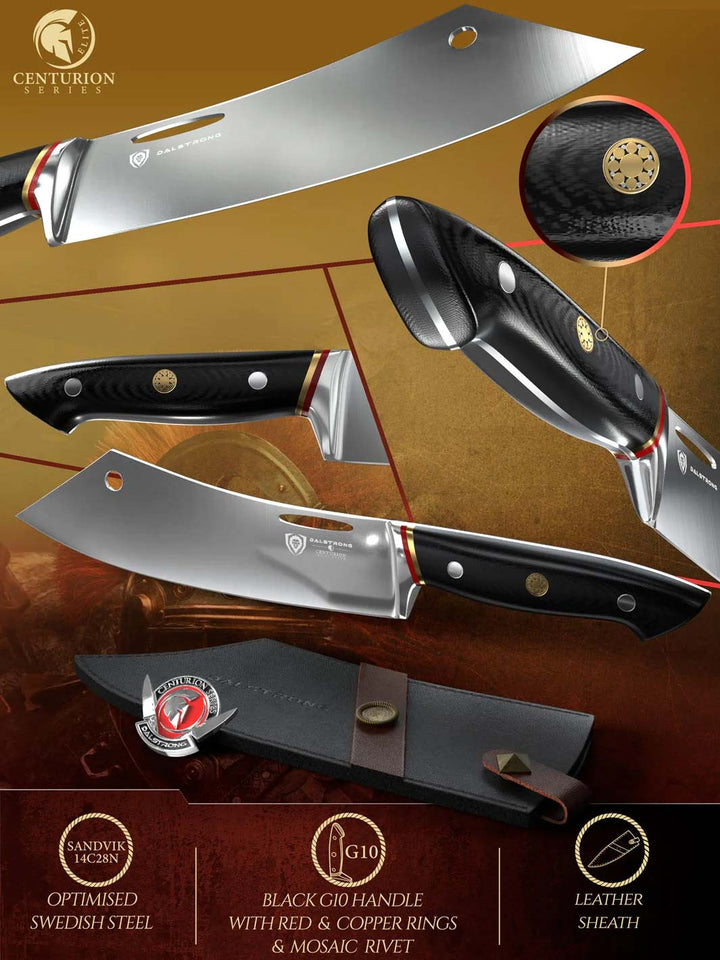 Chef-Cleaver Hybrid Knife 8" | The Crixus |  Centurion Series | Dalstrong ©