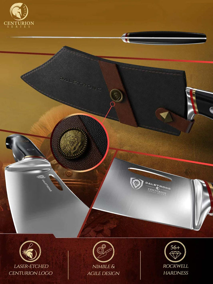 Chef-Cleaver Hybrid Knife 8" | The Crixus |  Centurion Series | Dalstrong ©