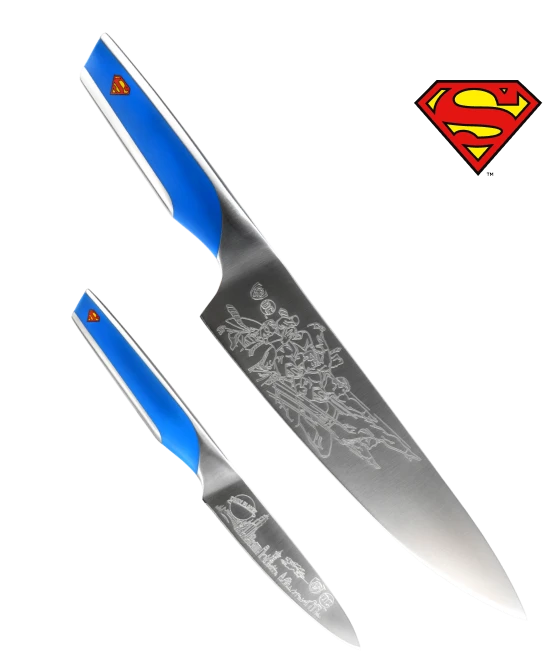 2 Piece Set | 8" Chef's Knife & 3.75" Paring Knife | SUPERMAN™ Edition | Dalstrong ©