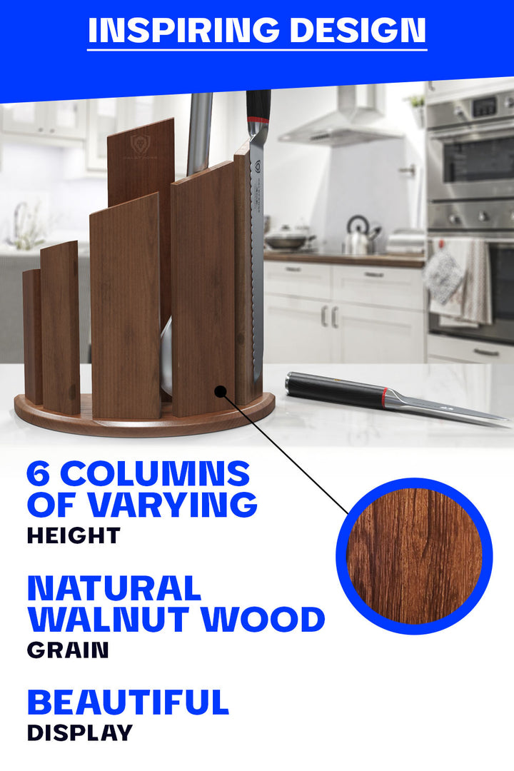 Dragon Spire Magnetic Block | Double-Sided | Walnut Wood | Dalstrong ©
