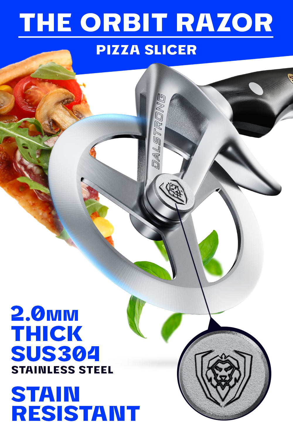 Orbit Razor Pizza Wheel & Cutter | Dalstrong ©