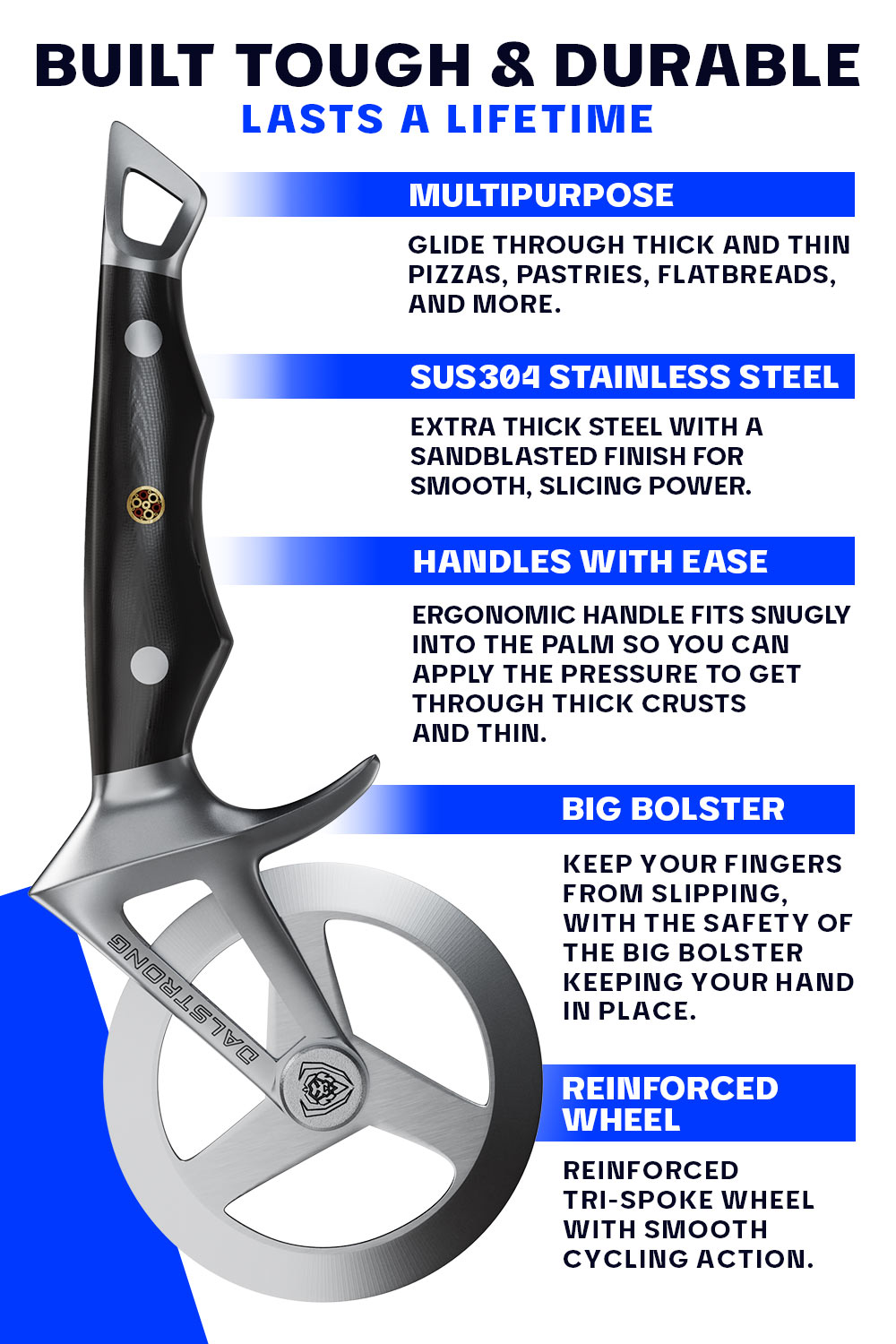 Orbit Razor Pizza Wheel & Cutter | Dalstrong ©