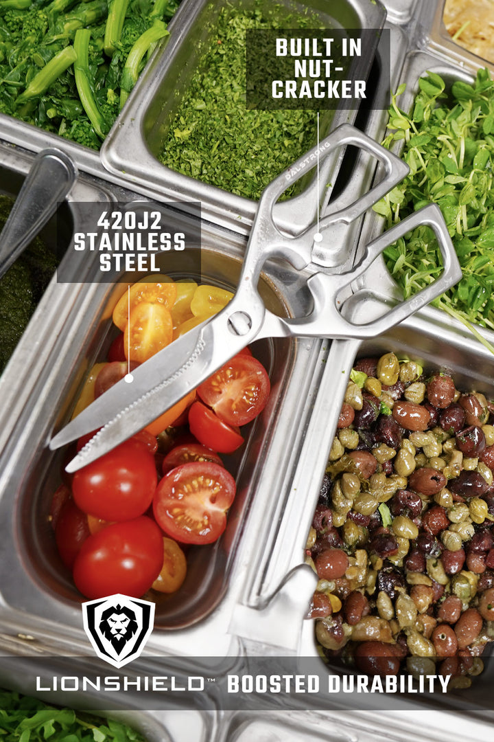 Home Chef Starter Bundle |  Shogun Series 8" Chef's Knife + 3.75" Paring Knife + Dalstrong Premium Kitchen Scissors