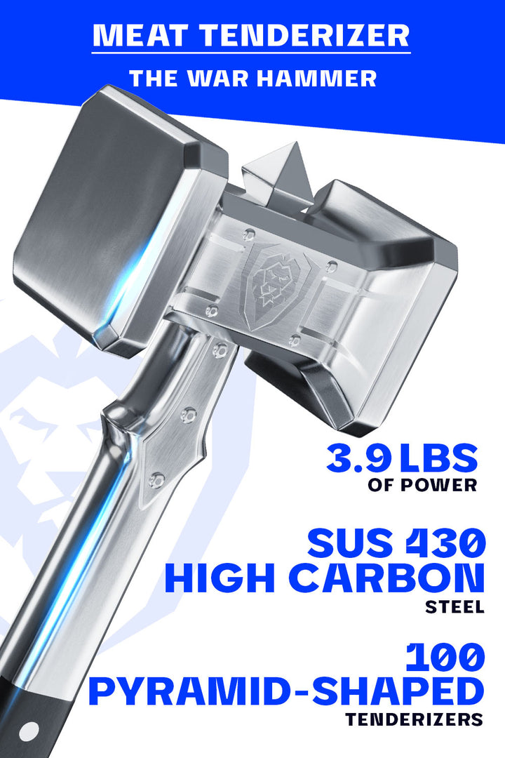 Meat Tenderizer 15" | Dual Sided, Heavy Duty & Extra-Large Hammer | Dalstrong ©
