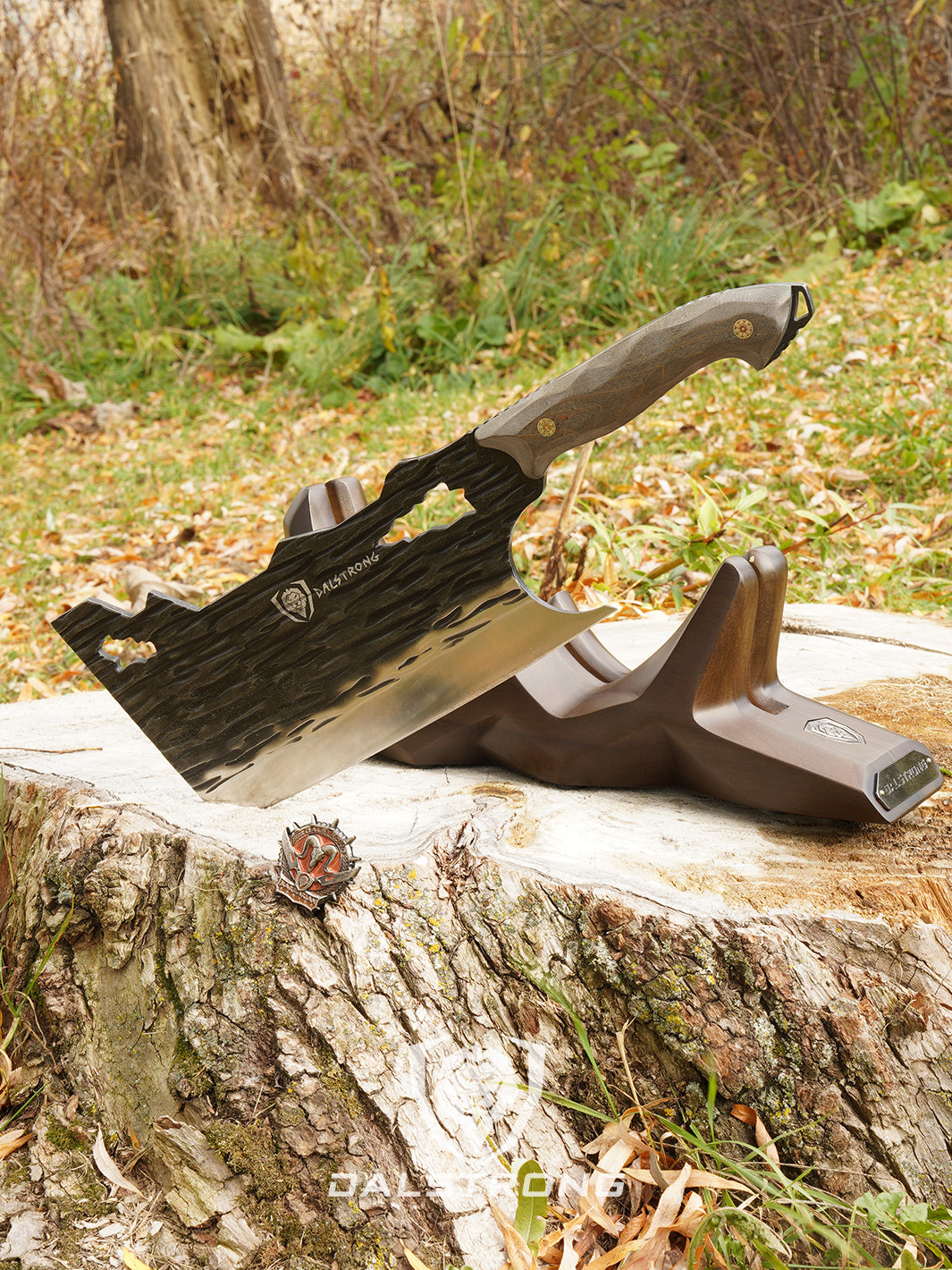 Obliterator Cleaver Knife | Acacia Wood Stand | Barbarian Series | Dalstrong ©