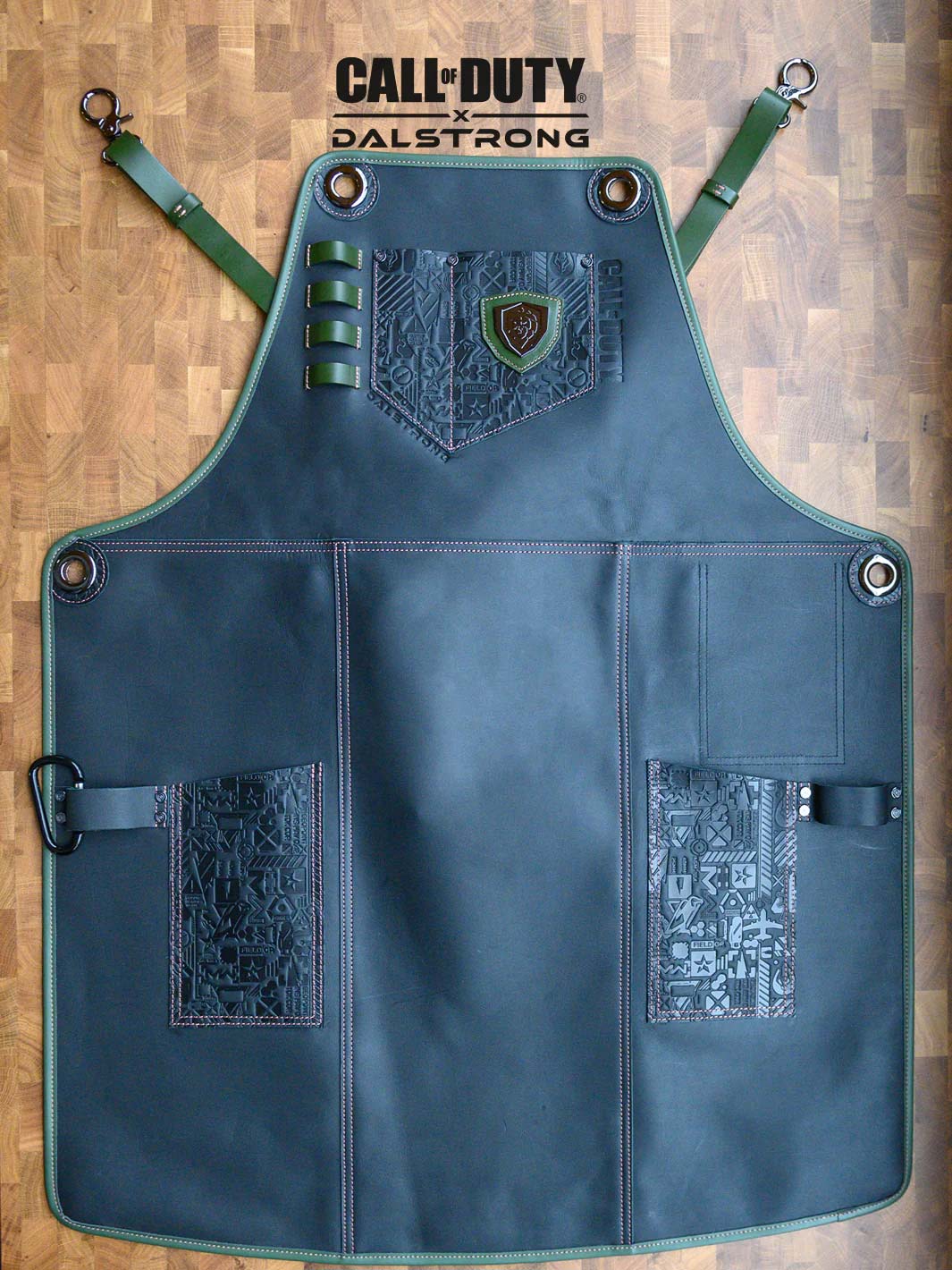 Limited Edition Chef Leather Apron | Call of Duty © Edition | Black Genuine Leather | EXCLUSIVE COLLECTOR SET | Dalstrong ©