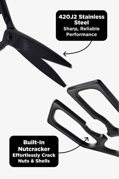 Professional Kitchen Scissors | Black Stainless Steel | Dalstrong ©