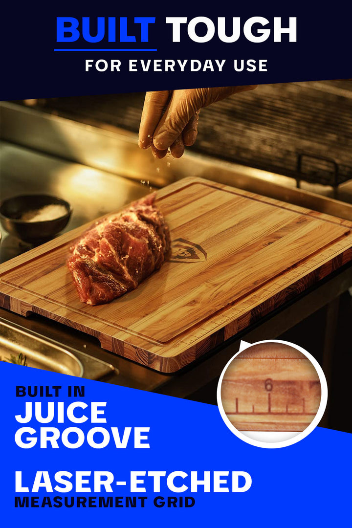 Teak Cutting Board | Large Size | Horizontal Grain | Dalstrong ©