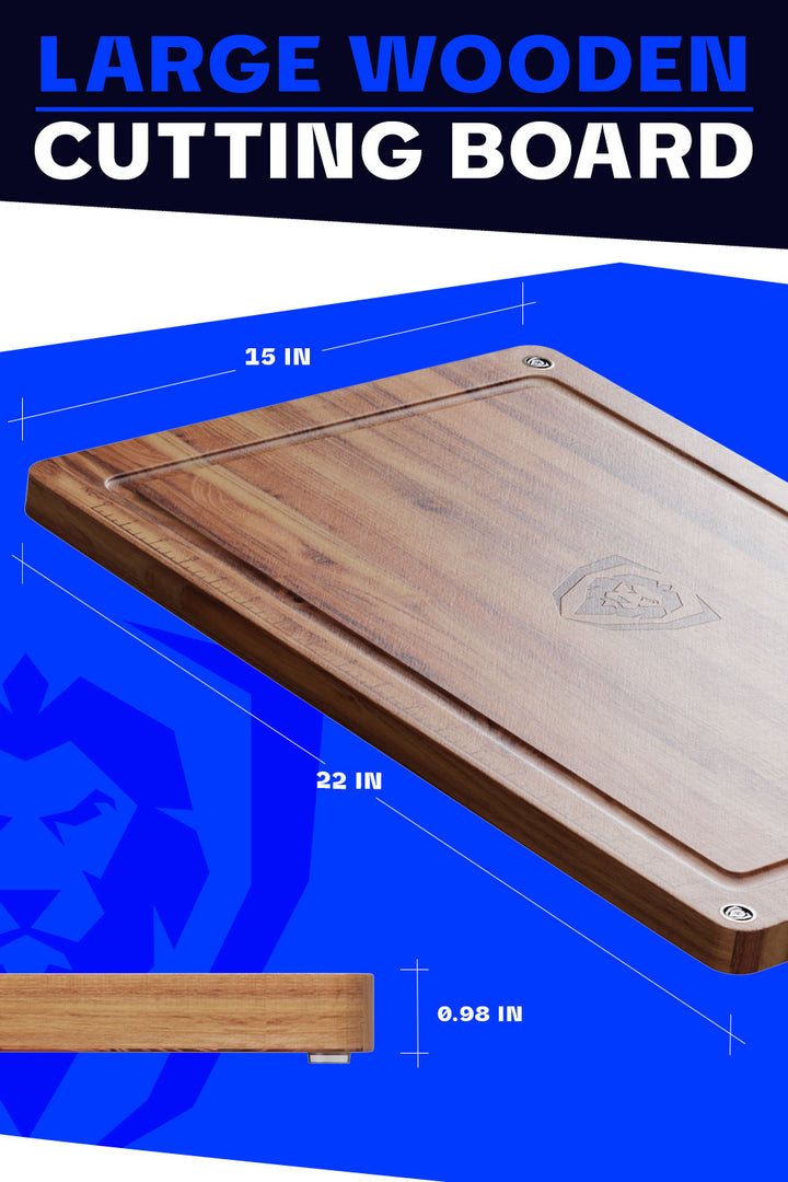 Teak Cutting Board | Large Size | Horizontal Grain | Dalstrong ©